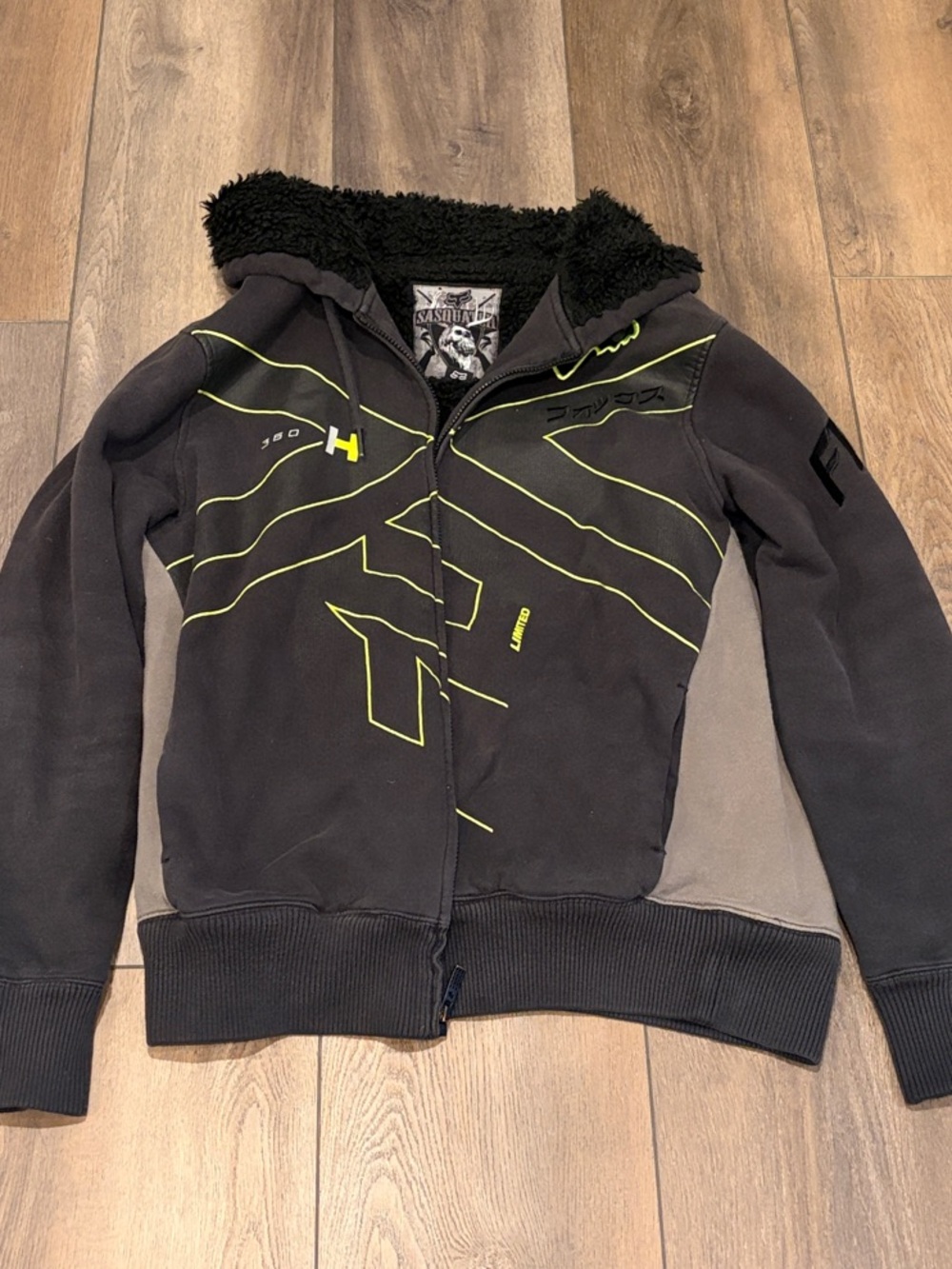 Fox Men's Black Sasquatch Jacket with Neon Yellow Accents